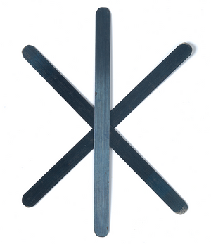 The X-Factor Technology is the X design in the back three flexible steel stays for back support